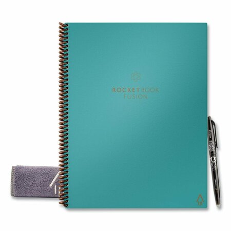 ROCKETBOOK 11 x 8.5 in. Seven Page Formats Fusion Smart Notebook, Teal EVRF-L-RCCCEFR